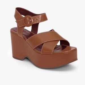 STAUD Jane Platform Sandal | Tan | Size 38